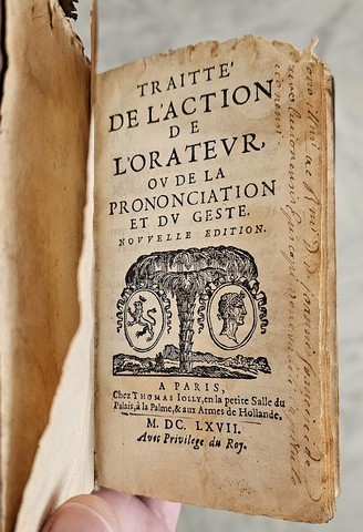 Traité de l'action de l'orateur (ou de la prononciation et du geste)